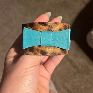 Cheetah leather bracelet